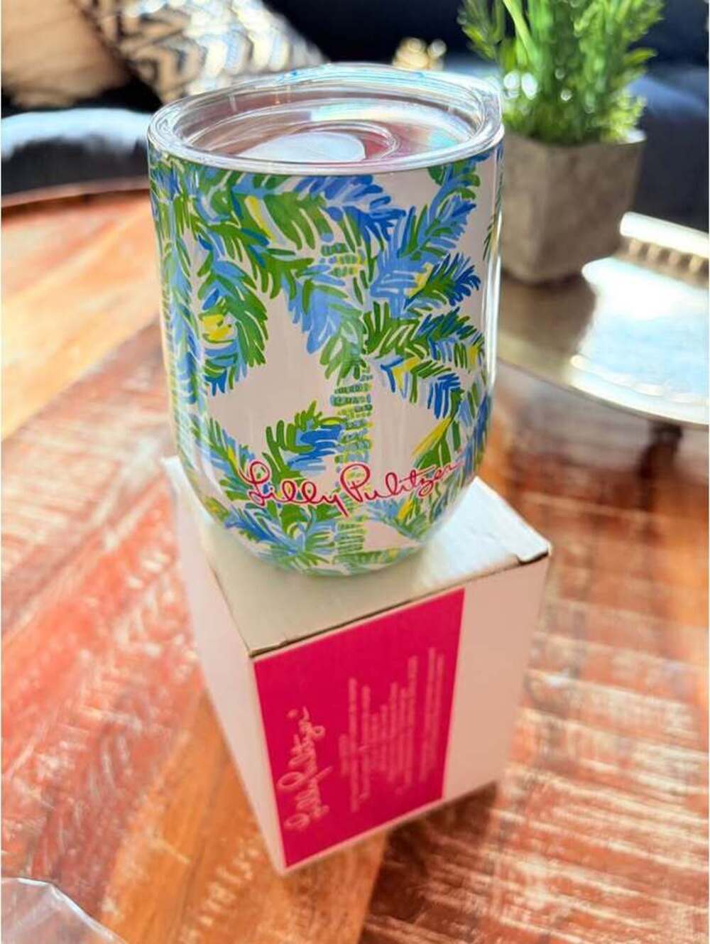 Lilly Pulitzer Travel Tumbler Fresh Citrus Keep Palm GWP